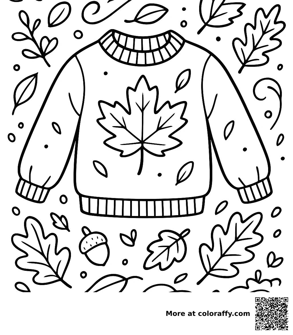 Cozy Sweater and Leaves