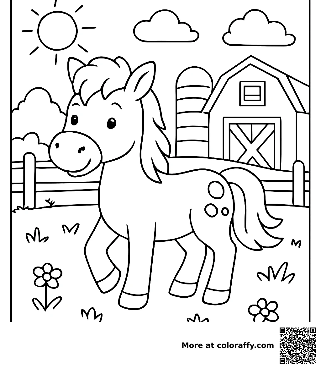 Grasendes Pferd