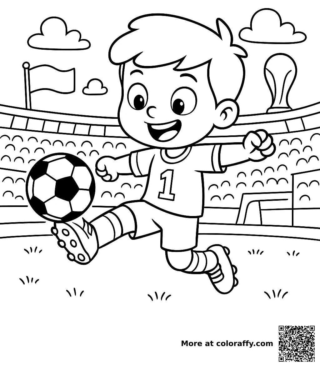 Player Kicking the Ball