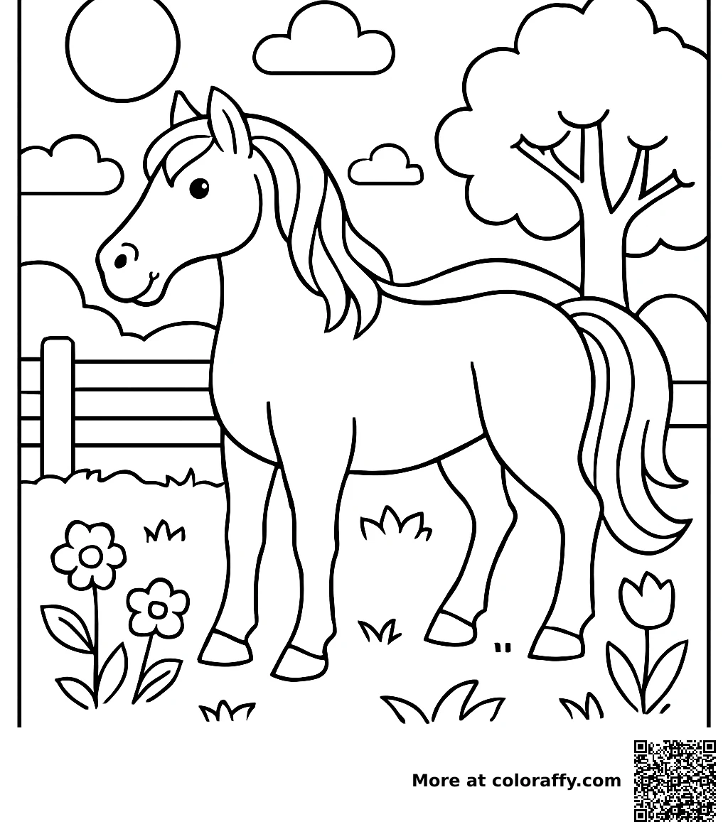 Detailreiches Pferd