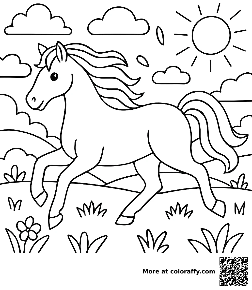 Galoppierendes Pferd