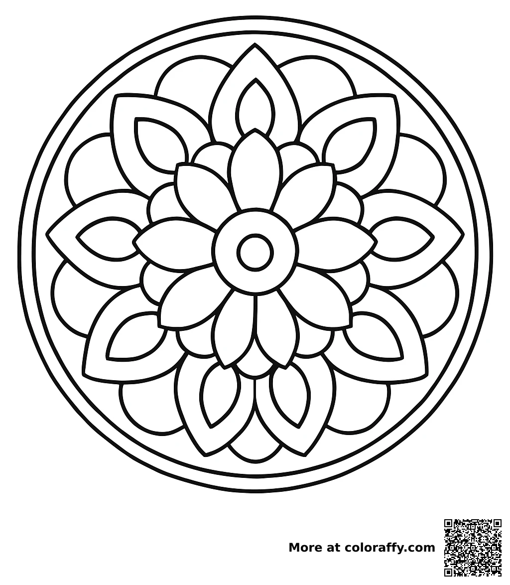 Einfaches Blumenmandala