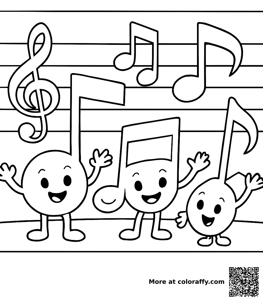 Tanzende Musiknoten