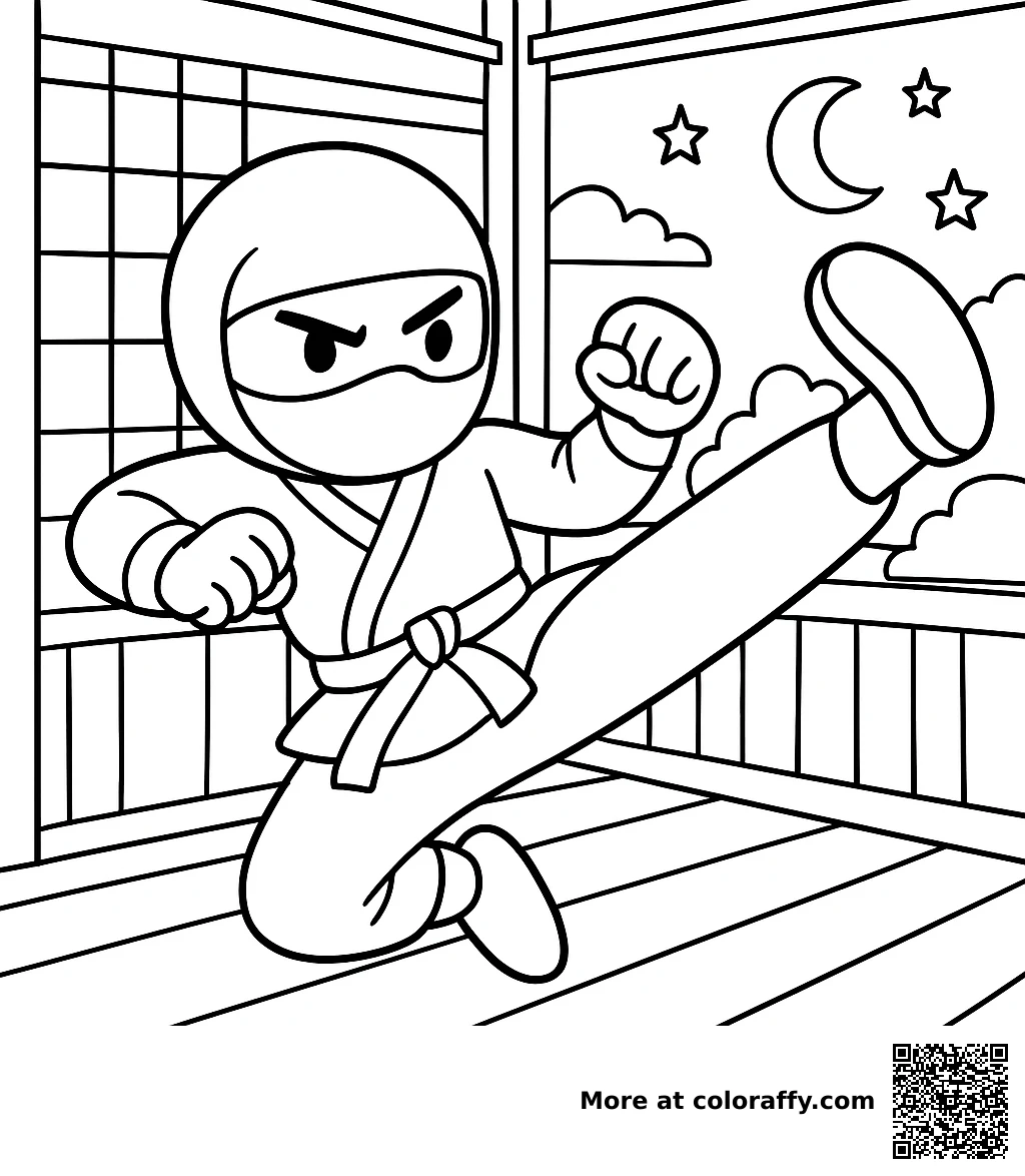 Ninja med Flygende Spark