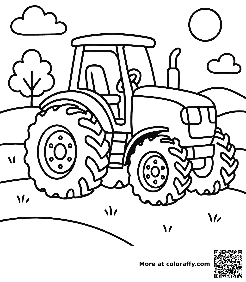 Traktor mit großen Rädern